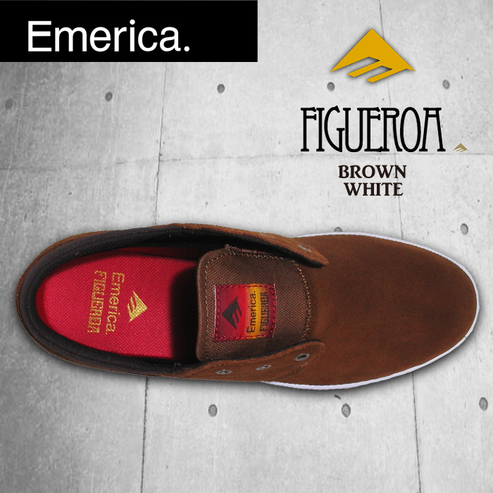 エメリカ EMERICA THE FIGUEROA BROWN/WHITE 【スケート シューズ スニーカー 靴】【日本正規品】