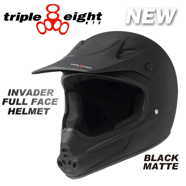 TRIPLE EIGHT ヘルメット INVADER FULL FACE HELMET 【トリプルエイト ヘルメット】【スケートボード 自転車】【日本正規品】