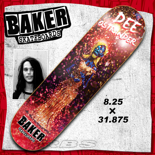 BAKER ベーカー デッキ OBEY DECK DEE OSTRANDER ディーオストランダー  サイズ 8.25 × 31.875 【ベイカー ベーカー】 【スケボー スケートボード デッキ】【日本正規品】