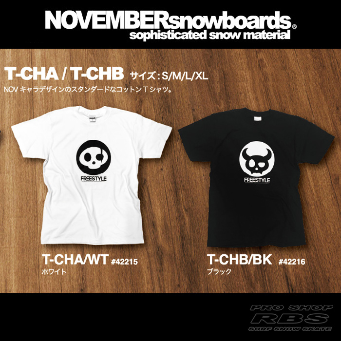 17-18 NOVEMBER Tシャツ T-CHA/T-CHB キャラ 【ノベンバー スノーボード】【日本正規品】