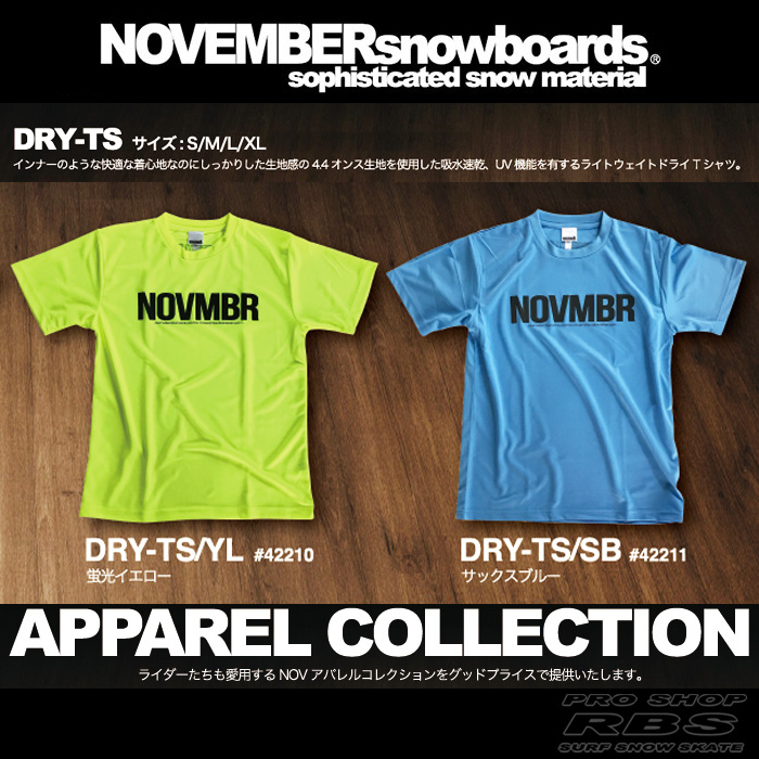 17-18 NOVEMBER ドライTシャツ DRY-TS 【ノベンバー スノーボード】【日本正規品】