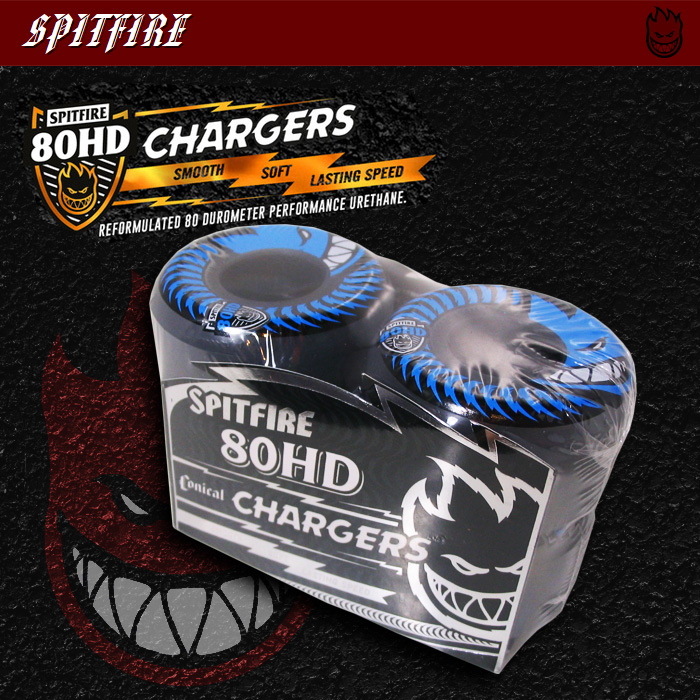 SPITFIRE ウィール 80HD CHARGERS CONICAL CLEAR  54mm【スケートボード ソフト ウィール】【スピットファイア】【日本正規品】