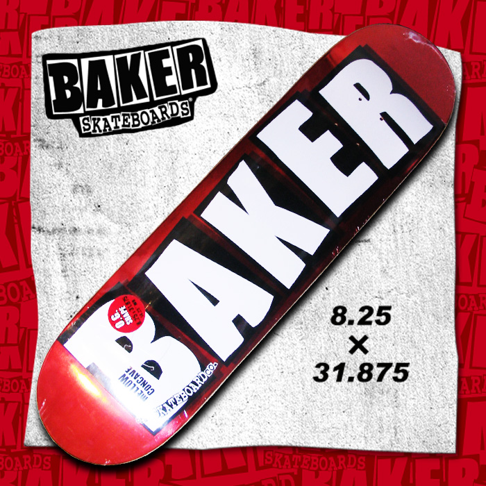 BAKER ベーカー デッキ BRAND LOGO BLACK/WHITE サイズ 8.25 × 31.875 【ベイカー ベーカー】 【スケボー スケートボード デッキ】【日本正規品】