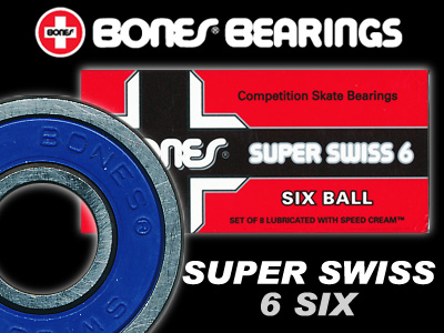 BONES ベアリング SUPER SWISS 6 【ボーンズ ベアリング】【スーパースイス 6】【スケートボード】【日本正規品】