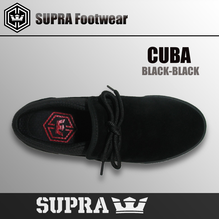 SUPRA スープラ CUBA キューバ BLACK/BLACK 【靴 シューズ スニーカー】【日本正規品】