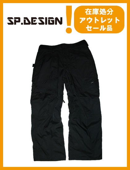 SP DESIGN  エスピーデザイン  SPP PANTS パンツ BLACK【日本正規品】【アウトレット商品】