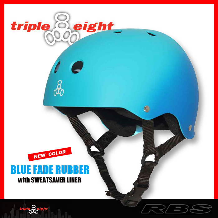 TRIPLE EIGHT ヘルメット BLUE FADE RUBBER  BRAINSAVER RUBBER 【日本正規品】