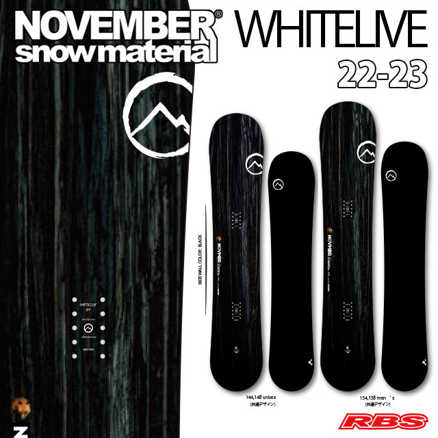 NOVEMBER 22-23 WHITELIVE スノーボード 日本正規品