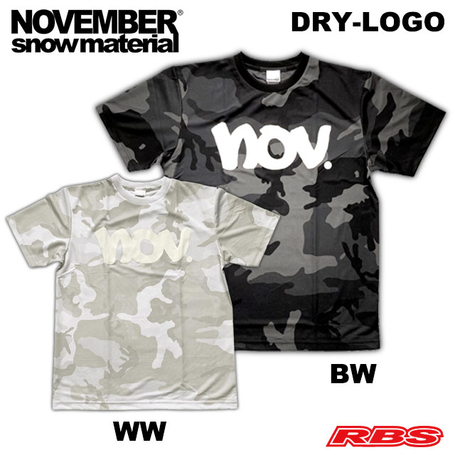 NOVEMBER Tシャツ DRY-LOGO  BW WW 20-21  日本正規品