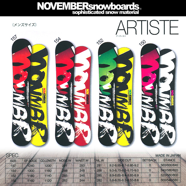 15-16 NOVEMBER ARTISTE BLK LTD 152 | November Artist BLACK 142cm