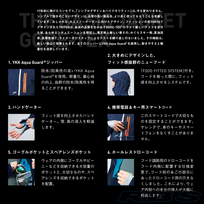 17-18 TRITON THE BASIC ジャケット GORE-TEX ゴアテックス 