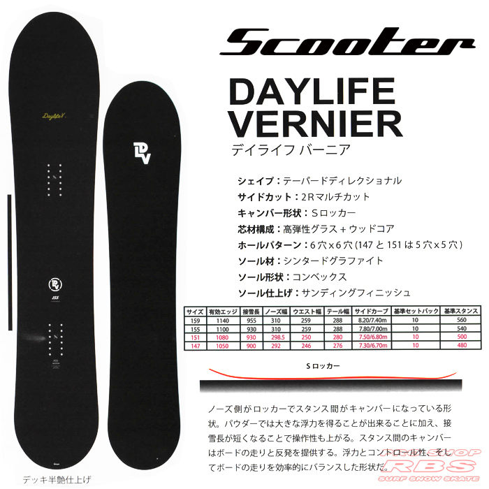 SCOOTER DAYLIFE スクーター デイライフ 17-18 154㎝ - ボード