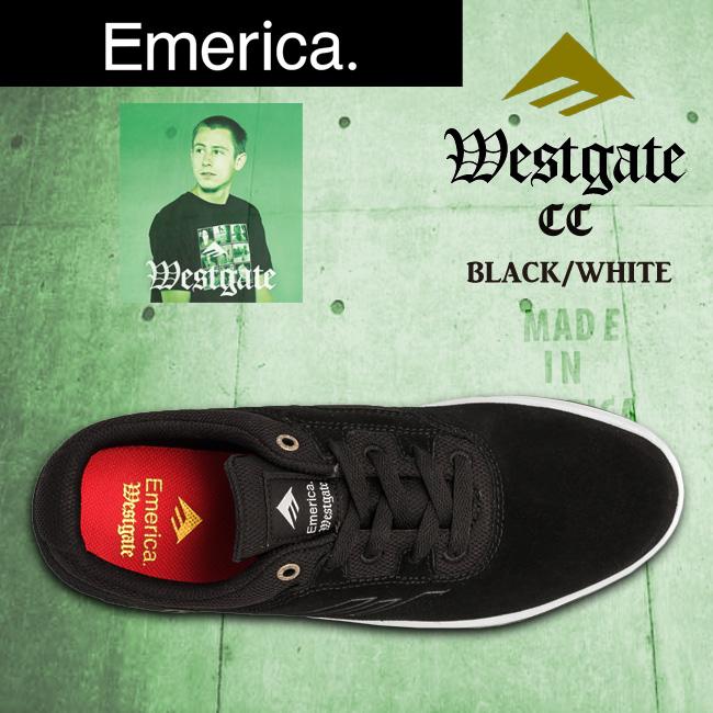 EMERICA WESTGATE CC BLACK/WHITE 【エメリカ スケート シューズ 靴】【日本正規品】