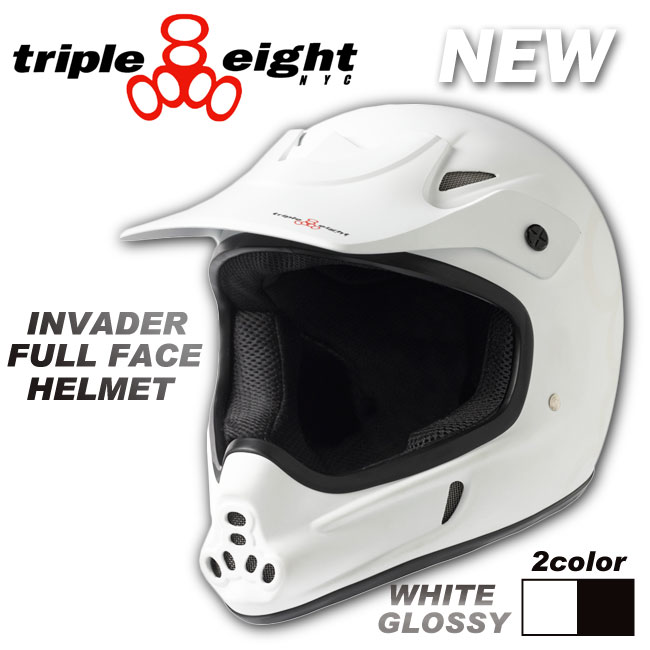 TRIPLE EIGHT ヘルメット INVADER FULL FACE HELMET 【トリプルエイト ヘルメット】【スケートボード 自転車】【日本正規品】
