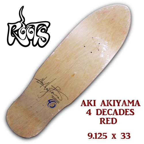 ROOTS AKI AKIYAMA 4TH DECADE RED 9.125 x 33 【ルーツ スケートボード】【ロンスケ ロングスケート 】【日本正規品】