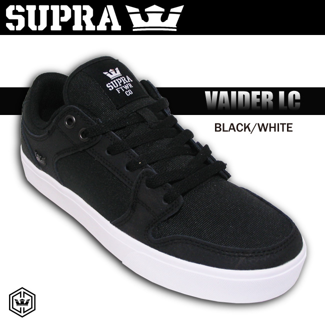 SUPRA VAIDER LC BLACK-WHITE 【スープラ スニーカー】【スケート シューズ】【日本正規品】