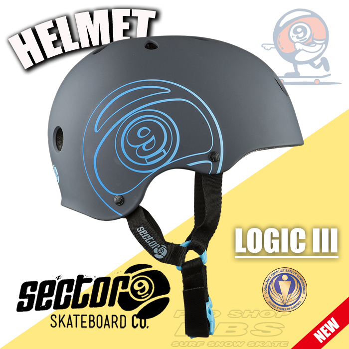 セクター9 SECTOR9 ヘルメット LOGIC III CPSC HELMET/CHARCOAL【日本正規品】