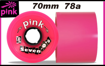 PINK ウィール SEVEN O's 70mm 【スケートボード ウィール】【ピンク ロンスケ】【日本正規品】