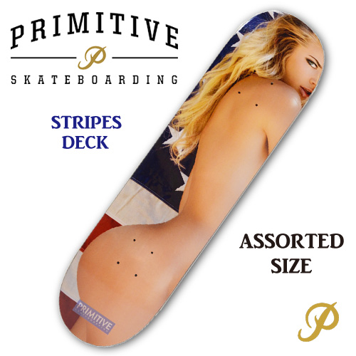 PRIMITIVE SKATEBOARDING 【プリミティブ】 STRIPES DECK 7.75×31