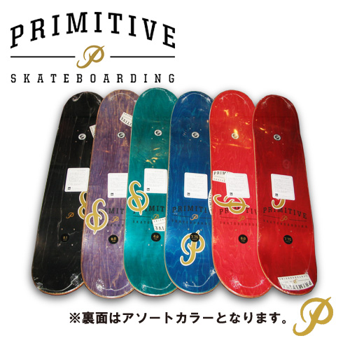 PRIMITIVE SKATEBOARDING 【プリミティブ】 STRIPES DECK 7.75×31 