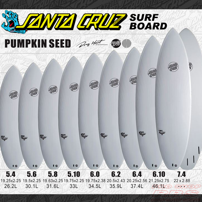 PUMPKIN SEED WHITE 6.2/6.4/6.10/7.4 パンプキン サーフボード 【SANTACRUZ SURFBOARD】【サンタクルーズ サーフィン サーフ 】【日本正規品】