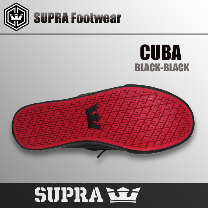 SUPRA スープラ CUBA キューバ BLACK/BLACK 【靴 シューズ スニーカー】【日本正規品】
