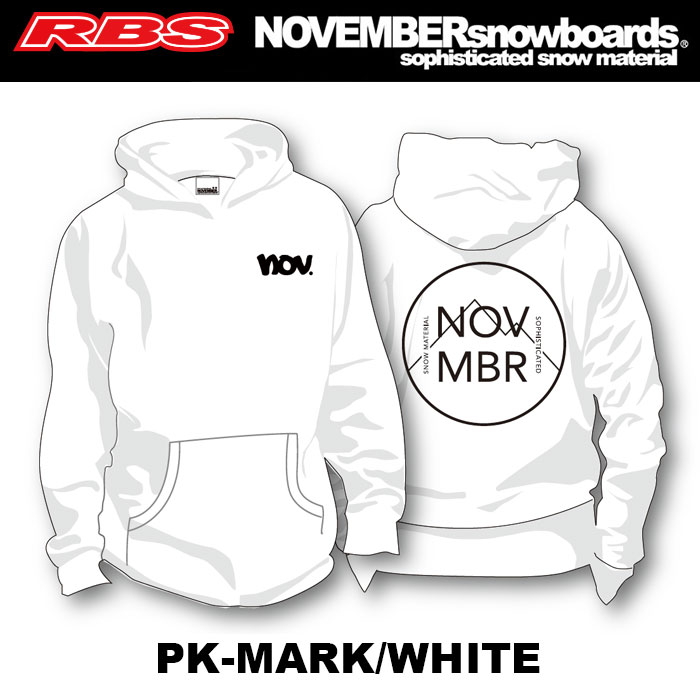 18-19 NOVEMBER パーカー PK-MARK 【カラー BLACK WHITE】 【ノーベンバー スノーボード 18-19 日本正規品】