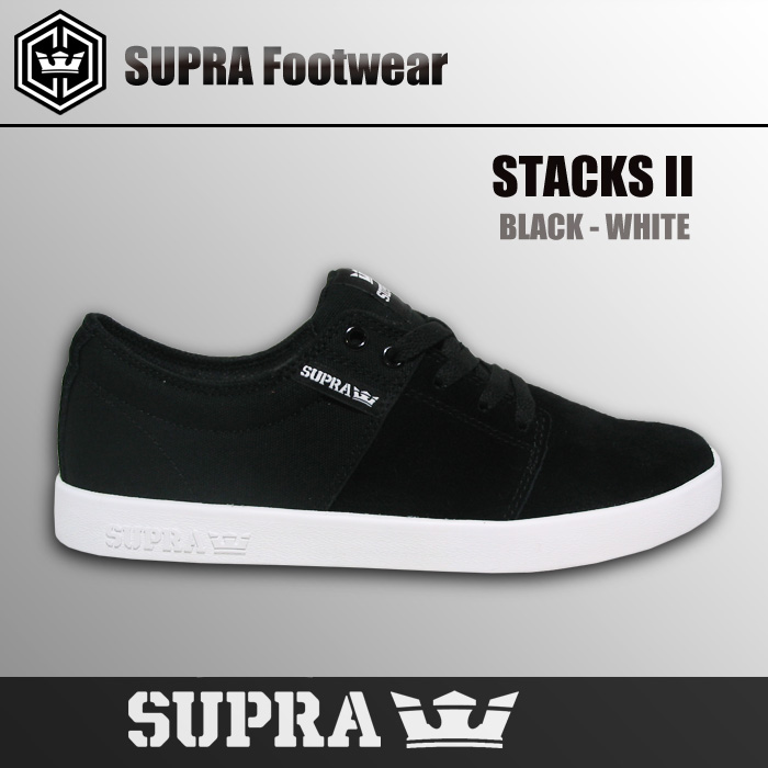SUPRA スープラ STACKS 2  BLACK-WHITE ブラック ホワイト【日本正規品】