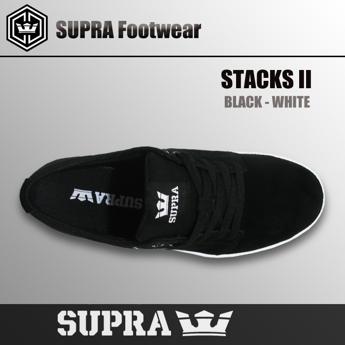 SUPRA スープラ STACKS 2  BLACK-WHITE ブラック ホワイト【日本正規品】