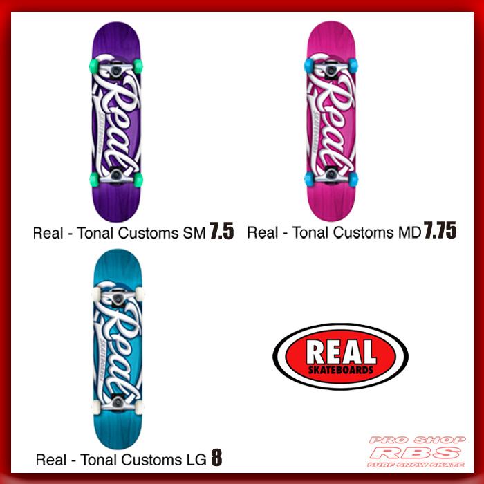 REAL スケートボード コンプリートセット TONAL CUSTOMS サイズ 7.5/7.75/8.0 【日本正規品】