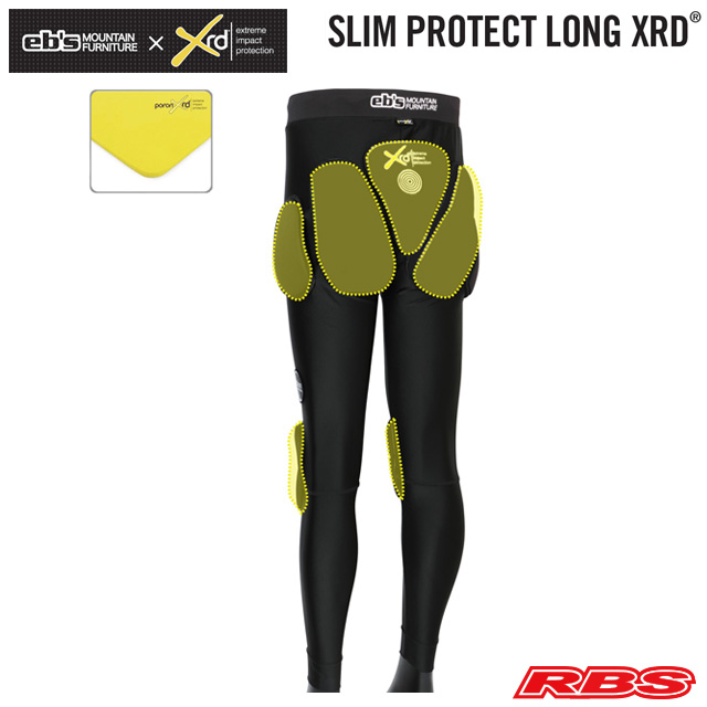 eb's SLIM PROTECT LONG XRD® エビス スリム プロテクト ロング ポロン BLACK 【スノーボード プロテクター ケツパッド ヒップパッド 送料無料 日本正規品】