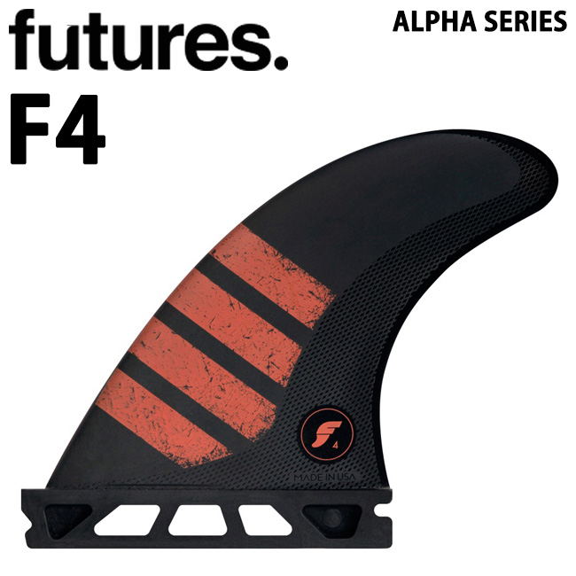 FUTURES FIN フューチャーフィン ALPHA SERIES F4 CARBON/RED ショート用【フューチャーズ フィン】【サーフィン サーフボード】【日本正規品】