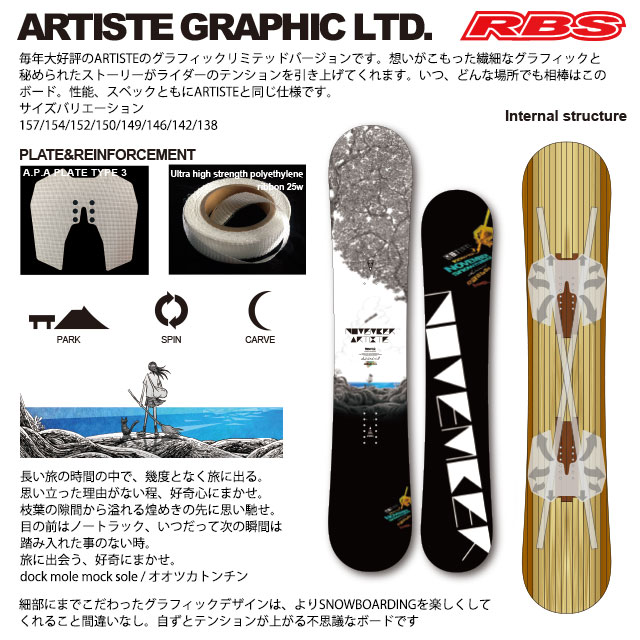 NOVEMBER 20-21 ARTISTE GRAPHIC LIMITED スノーボード 日本正規品 予約商品