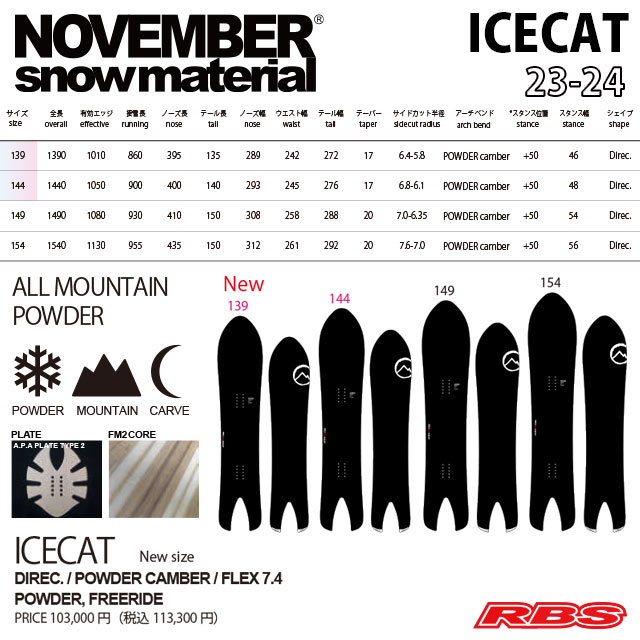 NOVEMBER 23-24 ICECAT スノーボード 日本正規品