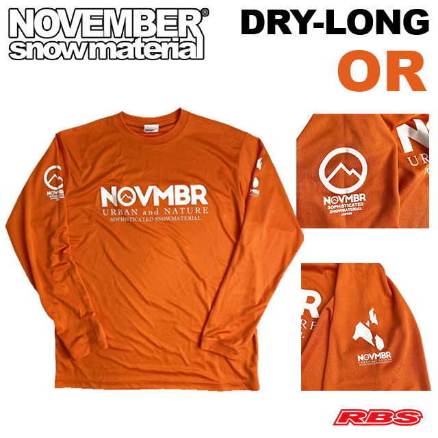NOVEMBER Tシャツ DRY-LONG ノーベンバー スノーボード ロングスリーブ インナー 日本正規品
