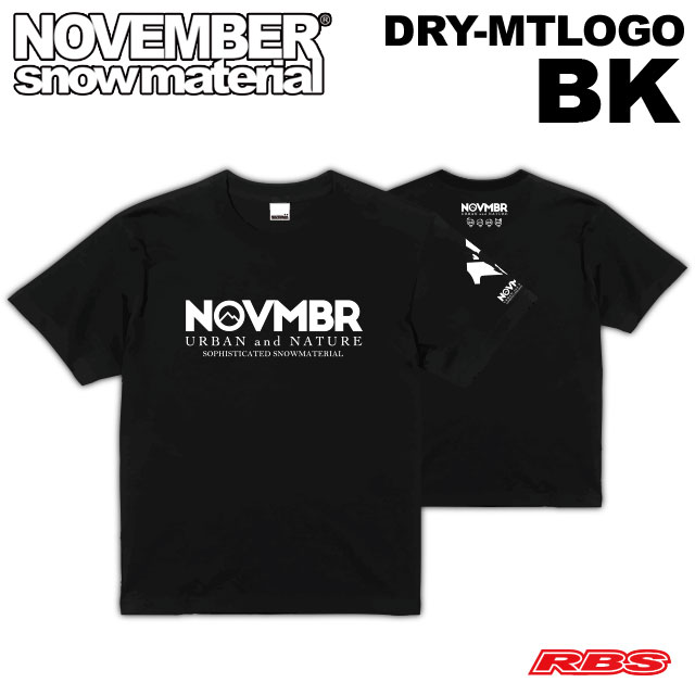 NOVEMBER Tシャツ DRY-MTLOGO BK ブラック 21-22  日本正規品
