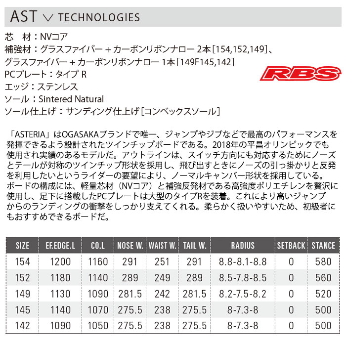 OGASAKA 20-21 (オガサカ) AST アステリア 日本正規品 予約商品