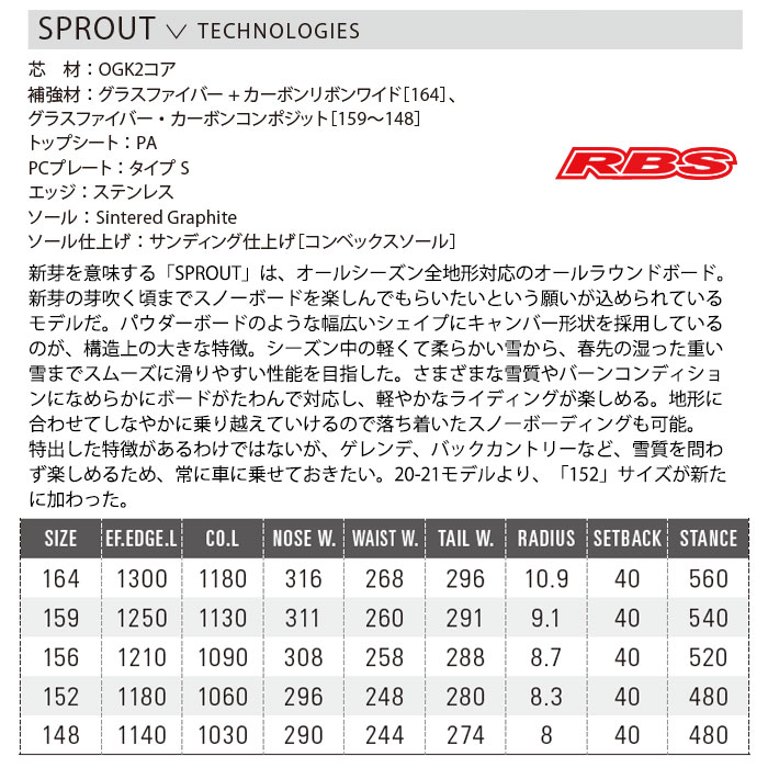 OGASAKA 20-21 (オガサカ) SPROUT スプラウト 日本正規品 予約商品 RBS