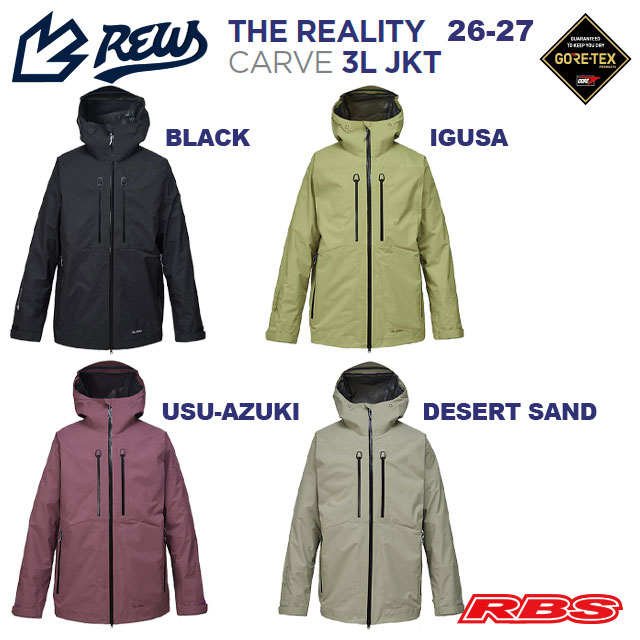 REW 26-27 THE REALITY CARVE 3L JKT GORE-TEX 3LAYER 日本正規品 予約商品
